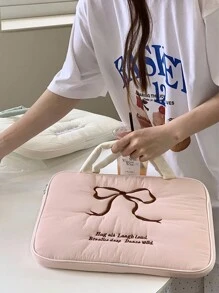 1 szt. Słodka i urocza haftowana kokardka Tablet IPad 11/13/15 cali Przenośna torba do przechowywania notebooka - Wielokolorowe - Zobacz 3