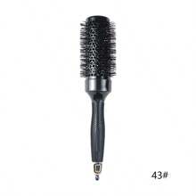 1pc Black Cylinder Curling Comb Ceramic Modeling Nylon Tooth Rolling Comb Salon High Temperature Resistant Smooth Hair Home Large Wave Aluminum Tube Comb - Multicolor - View 14