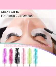 Kit 250 Piezas, 50 Cepillo Glitter , 100 Anillos , 100 Microbrush Para Pestañas - Multicolor - Ver 9