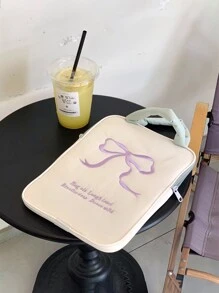 1 szt. Słodka i urocza haftowana kokardka Tablet IPad 11/13/15 cali Przenośna torba do przechowywania notebooka - Wielokolorowe - Zobacz 9