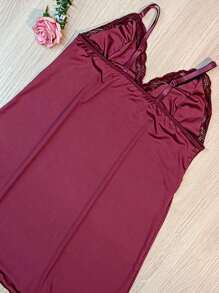 Women Nightgowns & Sleepshirts - 酒紅色 - 查看 2
