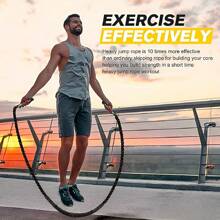 1pc Heavy Jump Rope For Adults, 2.8 Lbs Weighted Jump Rope Fitness Equipment For Full Body Workout, Improving Strength And Muscle Fitness, Suitable For Daily Exercise - Multicolor - View 4