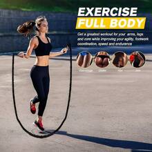 1pc Heavy Jump Rope For Adults, 2.8 Lbs Weighted Jump Rope Fitness Equipment For Full Body Workout, Improving Strength And Muscle Fitness, Suitable For Daily Exercise - Multicolor - View 6