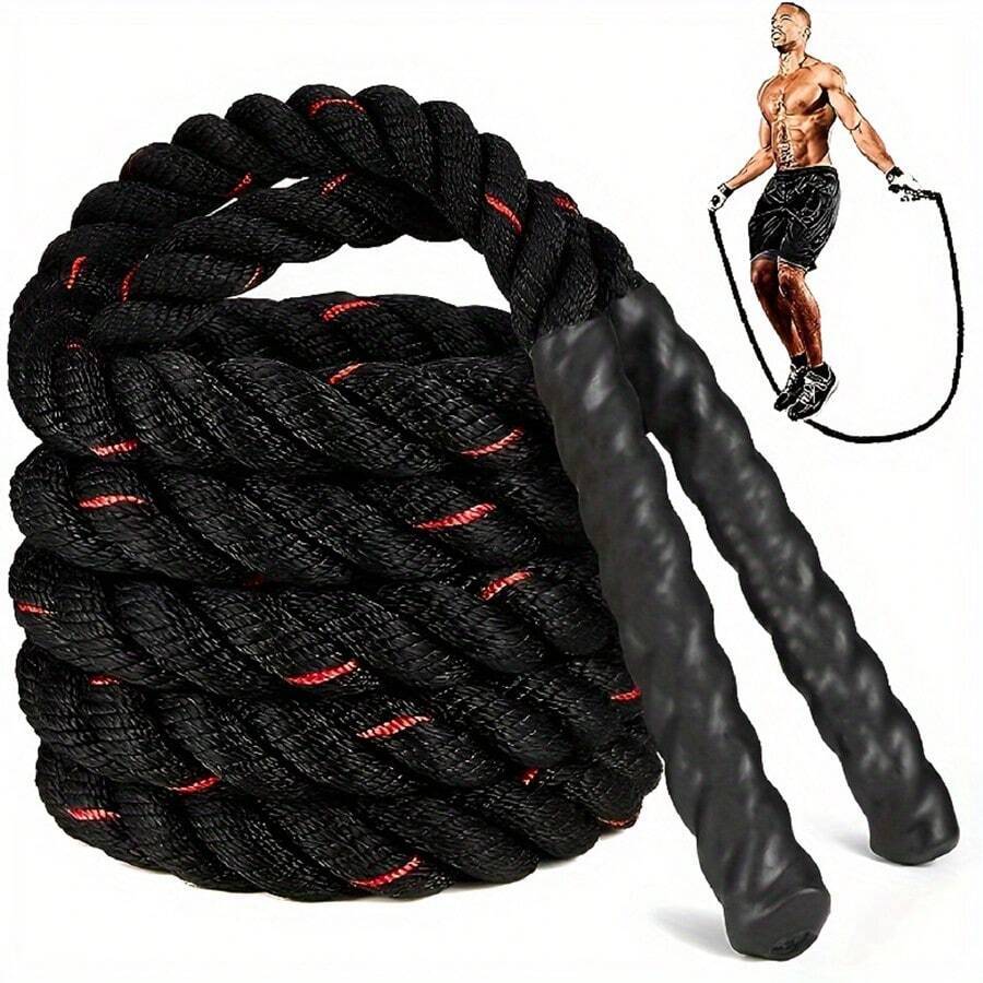 1pc Heavy Jump Rope For Adults, 2.8 Lbs Weighted Jump Rope Fitness Equipment For Full Body Workout, Improving Strength And Muscle Fitness, Suitable For Daily Exercise - Multicolor - View 1