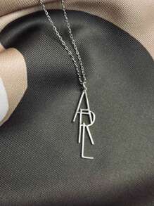 Custom Superimpose Name Necklaces For Women 18 K Gold Color Stainless Steel Letter Necklace Hip-Hop Punk Minimalism Custom Jewelry DIY Gifts Korean Style Cool Style