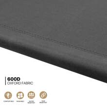 MoNiBloom Folding Camping Cot With 4 Positions Adjustable, Portable Sleeping Bed With Pillow And Carrying Bag For Hiking Indoor Outdoor Travel, Black - màu đen - Xem 3