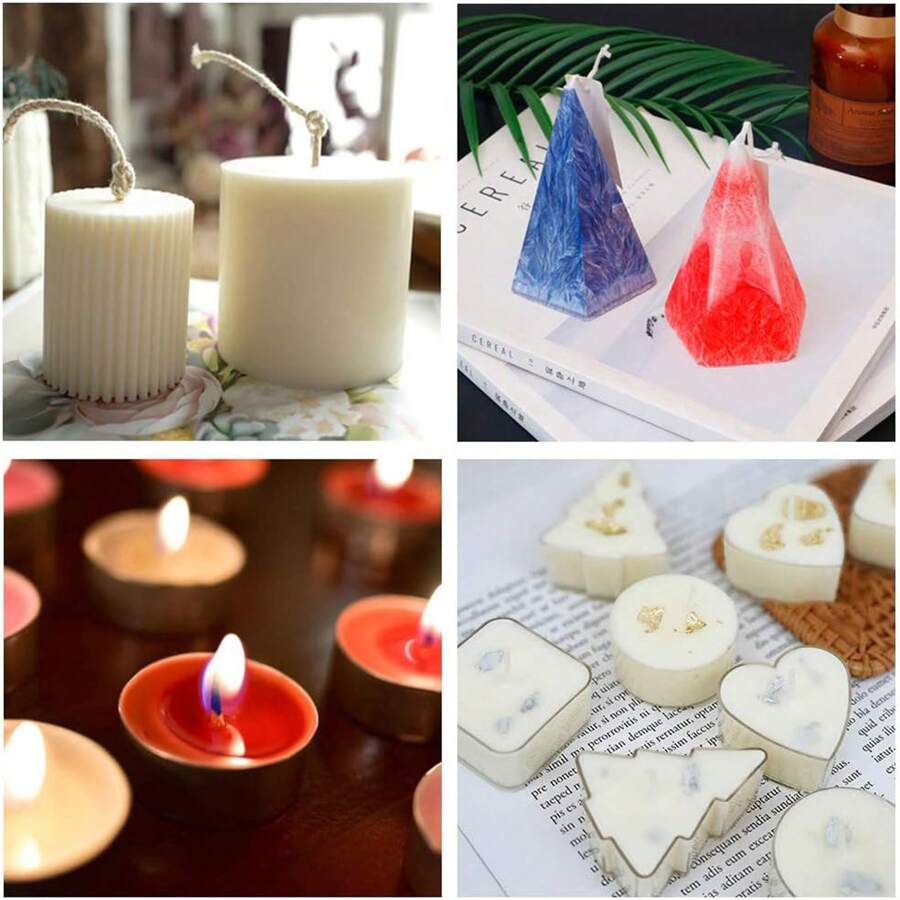 Soy Wax Candle Making Kit 1LB Soy Wax. Candle Wicks, Holders, Stickers Complete DIY Home