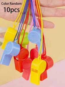 10 件装口哨，适用于教练、裁判、体育、户外紧急情况，大型裁判吹哨 - 彩色 - 查看 11