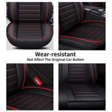 2024 Car Seat Covers Premium Waterproof Faux Leather Cushion Breathable Universal Accessories Fit SUV Truck Sedan Automotive Vehicle Auto Interior Protector Full Set Compatible With Most Vehicles