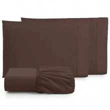 Sheet Sets With Pillowcases - 鏽棕色 - 查看 1