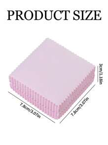 10pcs/50pcs/Set Of Sterling Silver Color Cleaning Cloth Polishing Cloth Soft Clean Wipe Wiping Cloth Of Silver Gold Jewelry Tools - Pink - View 3