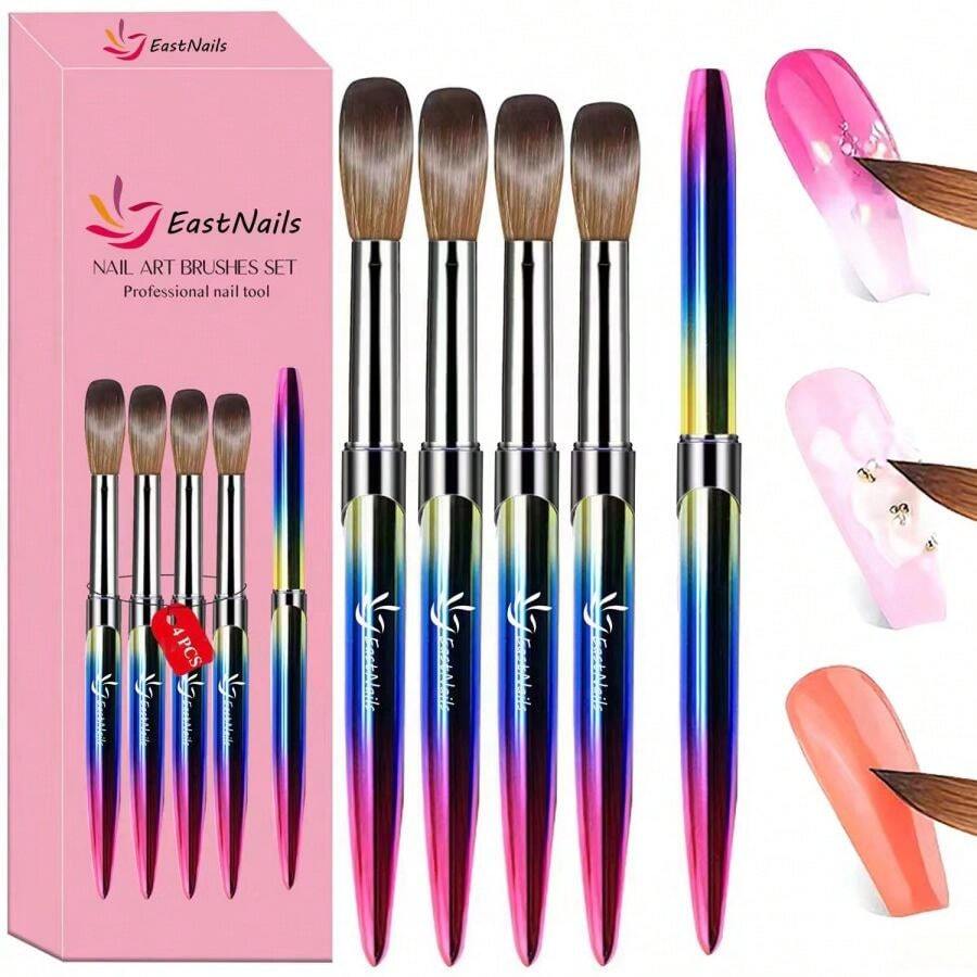 Bộ 4 cọ vẽ móng nghệ thuật, cọ sơn móng tay, bút vẽ móng acrylic chuyên nghiệp, cọ vẽ móng nghệ thuật cho salon tại nhà Tự làm móng tay