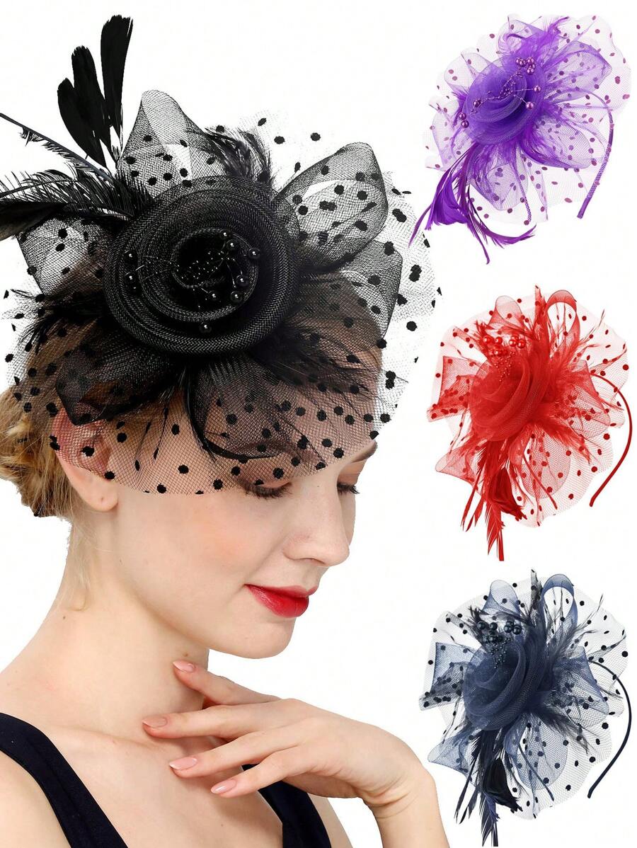 1pc Fascinators For Women Tea Party , Garden Tea Party Hats Bulk