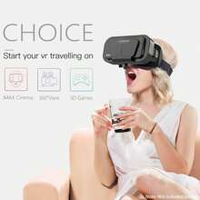 圣诞装饰 Byson 虚拟现实 VR 耳机 3D 眼镜耳机头盔 VR 护目镜适用于电视、电影和视频游戏兼容 IOS、Android 并支持 4.7-7 英寸 - 彩色 - 查看 2