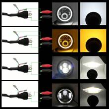 Round LED Headlight Halo, 2PCS 7inch 6000LM LED Headlamp Offroad Light Angle Eyes Compatible With Jep Wrangle(R) TJ JK CJ W/H4 To H13 Adapter Plug And Play