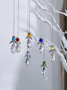 1pc,Crystal Angel Pendant Bead Pendant DIY Bedroom Window Home Decor Stuff Outdoor Garden Sun Catcher Diamond Mirror Car Supplies Christmas Decorations Room Decor Christmas