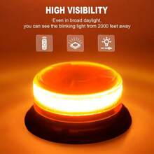 Orange High Brightness Light, Rotating Beacon LED Light With Magnetic Base, Cool Car Stuff Outdoor And Indoor Use Decorative Light,Men's Gift For Christmas, Thanksgiving, Birthday - Yellow - View 6