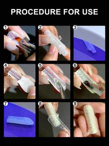 1box/60pcs 3D Silicone Nail Art Printing Mold Kit, Including 5 Patterns With 12 Pieces In Different Sizes Each, Flexible & Reusable Silicone Material For Any Combination With Nail Molds - White - View 7