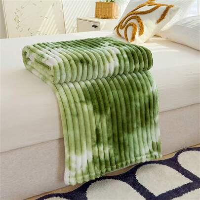 1pc Plain Printed Polyester Sherpa Fleece Blanket, Minimalist Style, Suitable For Living Room, Bedroom, And Garden, Warm And Breathable Sofa Cover