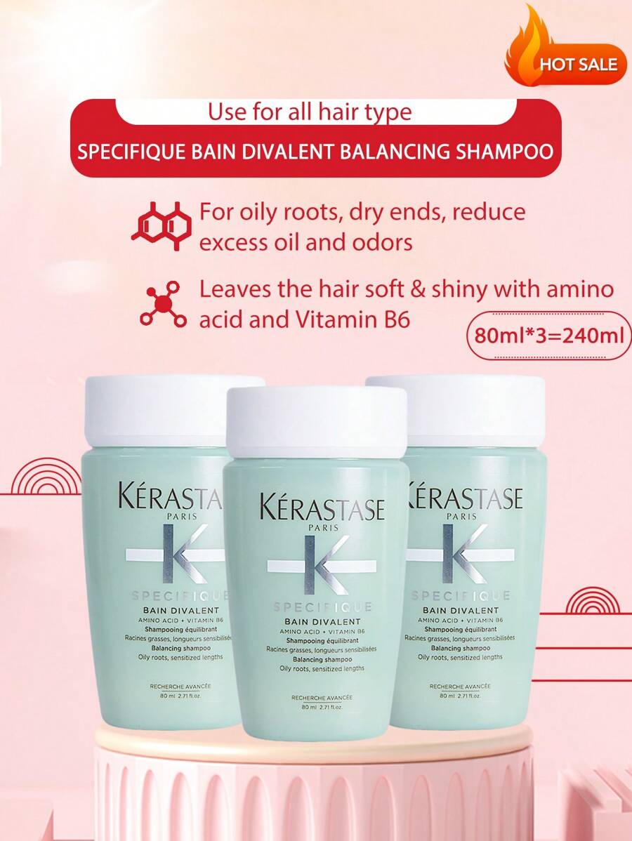 Kérastase [Mini]SPECIFIQUE BAIN DIVALENT SHAMPOO 80ml*3 Balancing