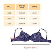 Sostén de mujer en copa DD 3 piezas - Azul - Ver 2