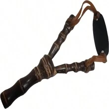 1入組竹彈弓竹製手工藝品戶外射擊，帶經典製作的戶外木製彈弓玩具，適用於彈弓遊戲狩獵 - 彩色 - 查看 13