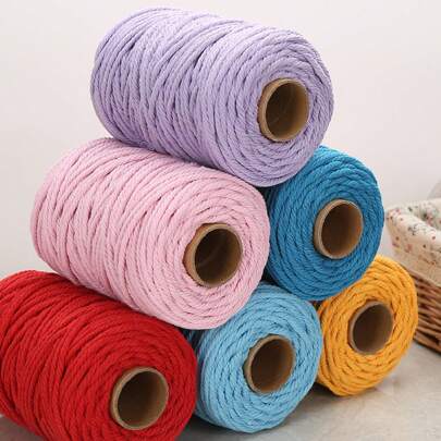 50m/Roll 4mm Colorful Rope, DIY Handmade Braided Cord For Bag/Bucket Drawstring, Hat Chinstrap