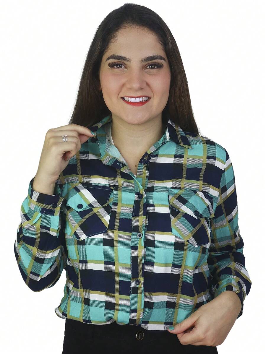 Women Blouses - 綠色 - 查看 1