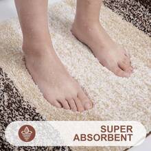 שטיחי אמבטיה יוקרתיים OLANLY מחצלת 23.6x15.7, שטיחי אמבט מיקרופייבר רכים וסופגים במיוחד, שטיח אמבטיה שאגי קטיפה מונע החלקה, כביסה יבשה במכונת כביסה, שטיח אמבטיה לרצפת חדר רחצה, אמבטיה ומקלחת, עיצוב חדר רחצה ביתי אפור - חום קפה - ראה 6