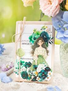 have a good day 1 paquete / 20 piezas de pegatinas de temática de plantas y flores para diario, calcomanías estéticas adhesivas retro y creativas, material de artesanía para decoración y collage DIY, regalo de vacaciones, suministros de papelería personalizados para escuela y material de scrapbooking - Multicolor - Ver 9