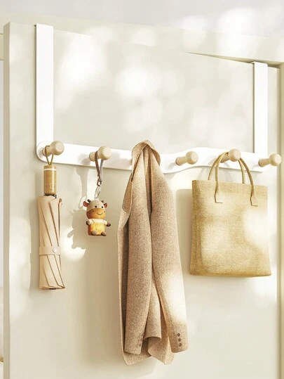 1pc Door Hook, Wardrobe, Bathroom Door Mounted Hook, Can Hang Various Door Boards, Clothing, Hats, Door Back Storage Hook