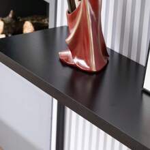 Industrial Style Porch Table Single Layer Black Oak Triamine Board [105 * 30 * 71cm] - 黑色 - 查看 3
