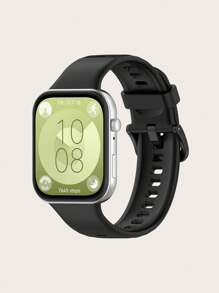 1pc Women/Men Fashionable Solid Color Silicone Strap Compatible With Huawei Watch Fit 3 Smart Watch Accessories - Huawei Watch Fit 3 - View 2