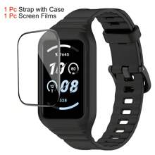 Replacement Silicone Strap Case Compatible With Honor Band 9 Watchband Sport Bracelet For Honor Band 9 Protection Cover Case For Men And Women As A Gift For Students Returning To School