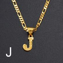 1pc Ladies' Gold Or Silver A-Z Alphabet Pendant Necklace, Charm Jewelry For Birthday/Party/Wedding - Gold - View 14