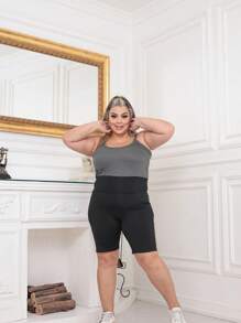 Kit 2 Bermudas Plus Size Feminina Suplex relâmpago - Multicolorido - Visão 5