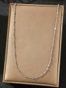 1pc Stainless Steel Women's Gold-Plated Chain Anklet, Elegant And Fashionable Accessory Suitable For Beach Outfit In Summer