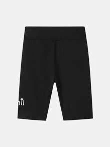 Annil Tween Girl Bottom Shark Pants 骑行短裤 夏季瑜伽裤 弹力五分裤 - 黑色 - 查看 3