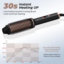 UKLISS Multi-Functional Rotating Hair Brush, Electric Ceramic Hair Curler Styler - UK Plug(220-240V) - View 4