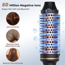 UKLISS Multi-Functional Rotating Hair Brush, Electric Ceramic Hair Curler Styler - UK Plug(220-240V) - View 3