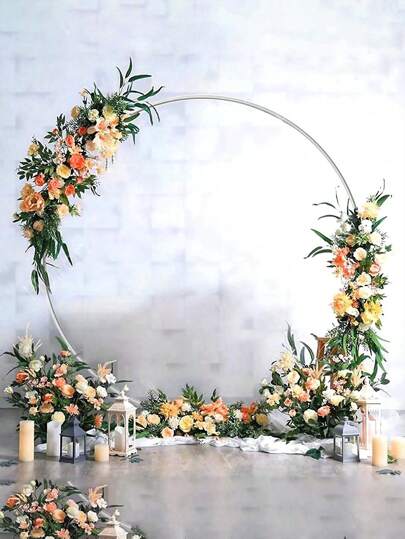 1 件大号圆形气球立柱支架拱形框架圆形派对装饰气球架，返校情人节