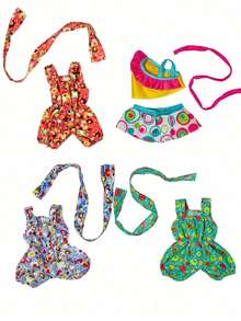 12-Inch Simulation Doll Ditsy Floral Bodysuit With Rubber Clothes Reborn Doll, Multi-Color Cute Stuffed Doll For Children's Doll And Infant Clothing - Multicolor - View 12