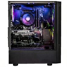 Gigatech Gaming Apollo 5 Gaming PC Desktop - AMD Ryzen 5 5500 4.2GHz 6-Core, NVIDIA RTX 3050 GPU Graphics Card, 16gb DDR4 3200MHz, 512GB SSD, RGB, Windows 11, Wi-Fi, Mouse + Keyboard Bundle - 美規B型插(110-127V) - 查看 4