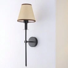E27/E26 Holder Wall Sconces , Retro Industrial Wall Lamps, Bathroom Vanity Sconces Wall Lighting With White Fabric Shade, Suitable For Bedroom Living Room Corridor Kitchen