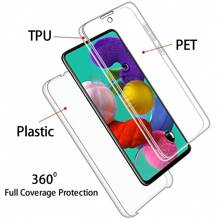 360° Vollschutz Handyhülle mit beidseitigem Displayschutz, kompatibel mit iPhone & Galaxy, wasserdichtes stoßfestes kratzfestes und fingerabdruckresistentes gehärtetes Glas