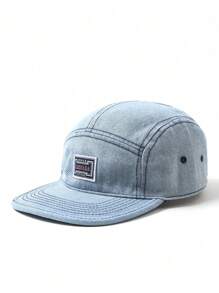 1 chiếc mũ lưỡi trai vành phẳng cổ điển, mũ phong cách đường phố Hip Hop - Màu xanh lam - Xem 4