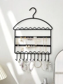 New Simple Wall Mounted Jewelry Storage Rack, Baby Headband, Necklace, Bracelet, Stud Earring, Jewelry, Multi-Functional Storage Hook, Non-Punch Rack - Multicolor - View 5