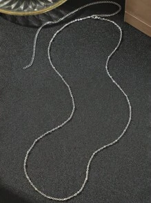 1pc Stainless Steel Women's Gold-Plated Chain Anklet, Elegant And Fashionable Accessory Suitable For Beach Outfit In Summer