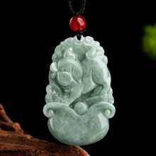 1 Natural Jade 12 Zodiac Necklace, A Variety Of Colors And Styles To Choose From, Ease Protection Necklace, Suitable For Women, High-Quality Natural Gem Necklace Pendant, Women, Men, Truly Handmade Reiki Crystal Quartz Jewelry, Give Her A Holiday Gift.