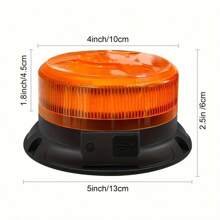Orange High Brightness Light, Rotating Beacon LED Light With Magnetic Base, Cool Car Stuff Outdoor And Indoor Use Decorative Light,Men's Gift For Christmas, Thanksgiving, Birthday - Yellow - View 10
